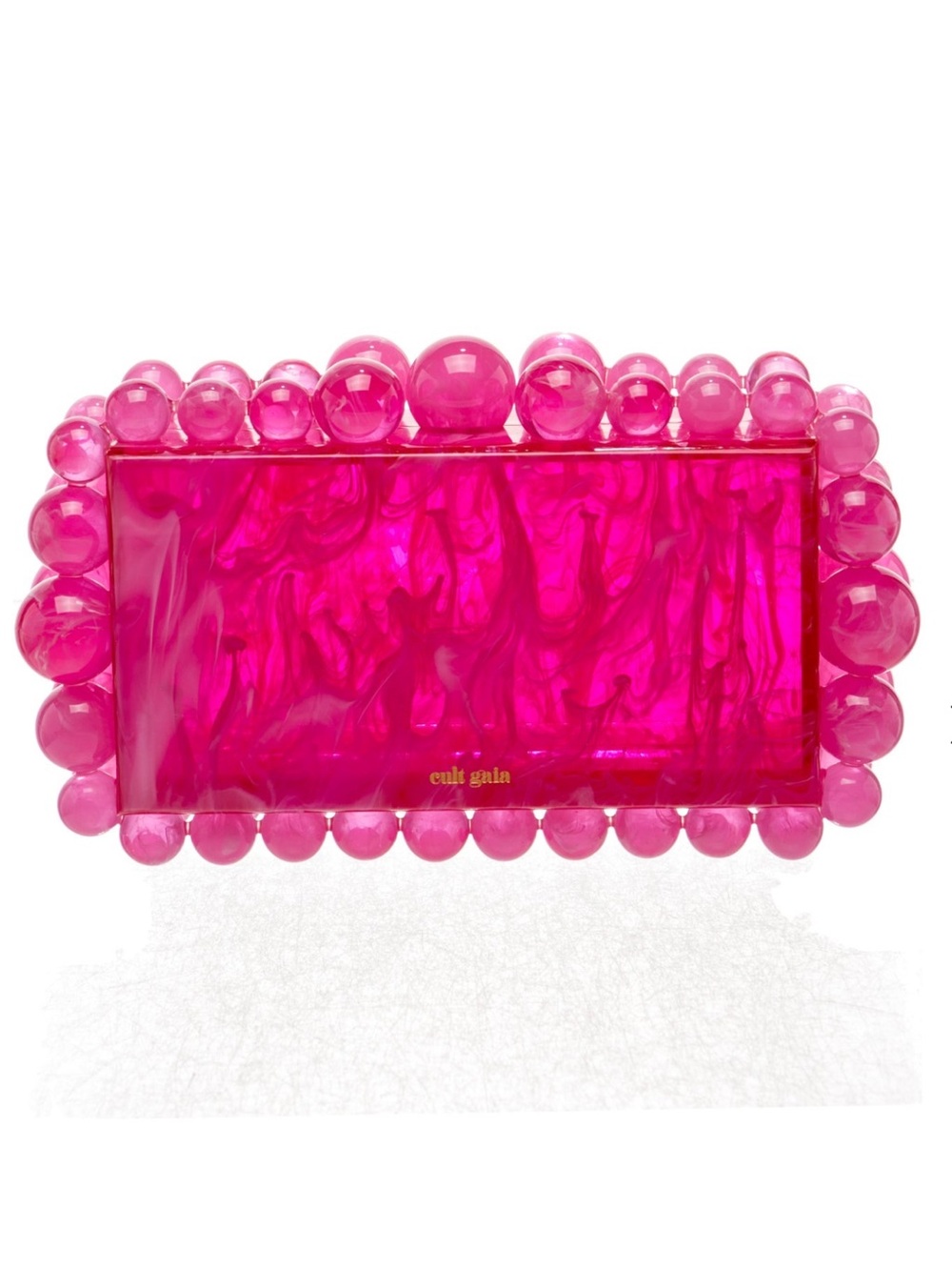 Cult Gaia Eros acrylic clutch bag in bright pink. New with box and dust bag. NWT